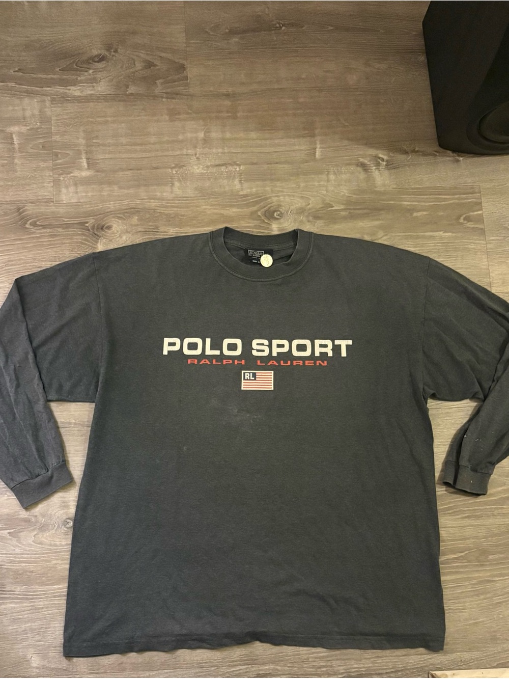 Polo by Ralph Lauren Black Long-Sleeve Polo Sport Graphic Tee